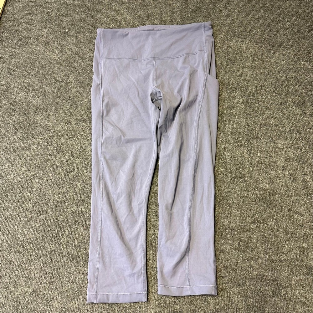 Athleta Capri Womens Size M Purple Ultimate Stash Pocket High Rise Athletic Pant
